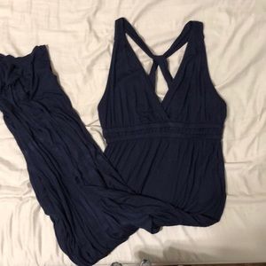 Navy blue maxi dress